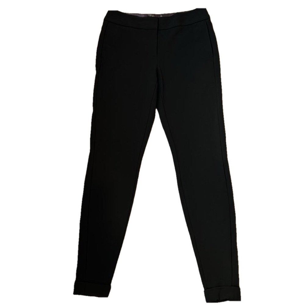 Ted Baker London Black Pants Trousers Cuffed Hem Slim Tapered Fit Size 0